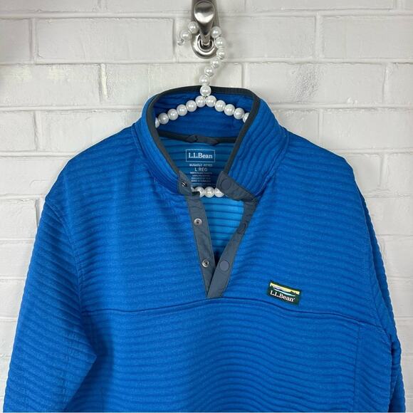 L.L.Bean Men’s Airlight Knit Blue Casual Pullover Size L - Picture 3 of 9